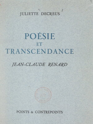 cover image of Poésie et transcendance